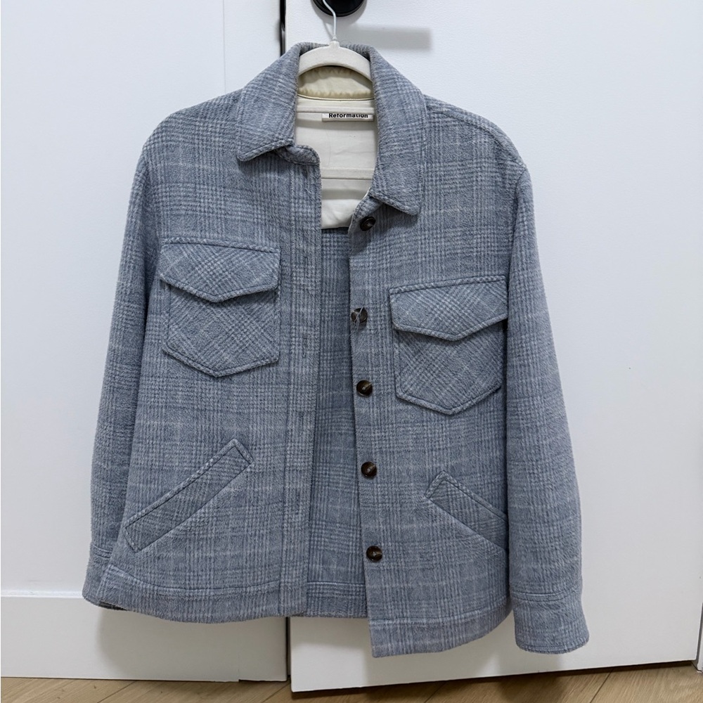 Reformation Blue Wool Jacket